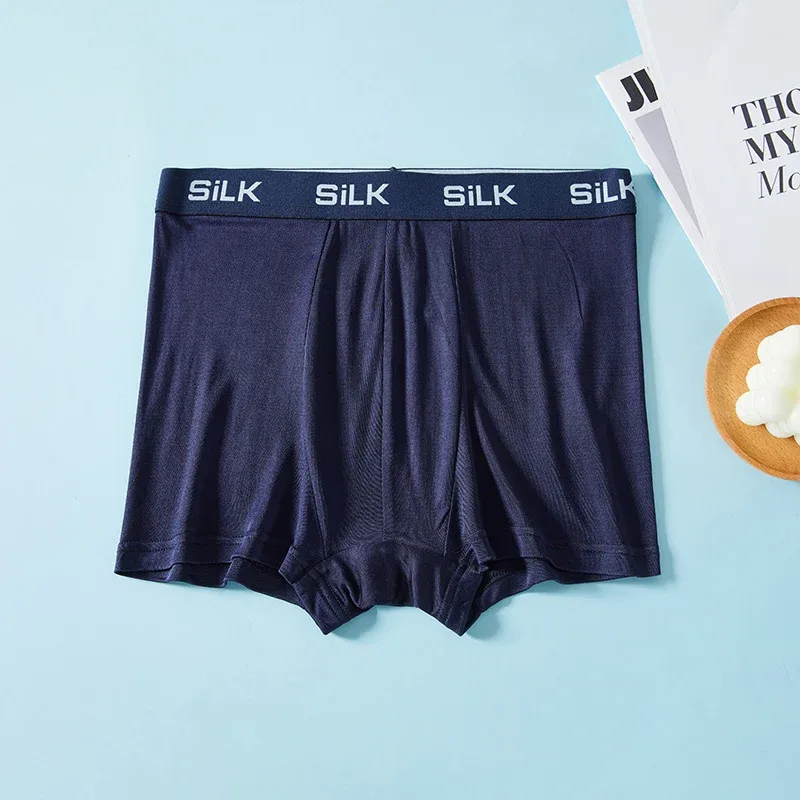 SuyaDream MEN Boxer Shorts 100%Natural Silk Healthy Solid Panties Natural Fabric Underwear — image 17