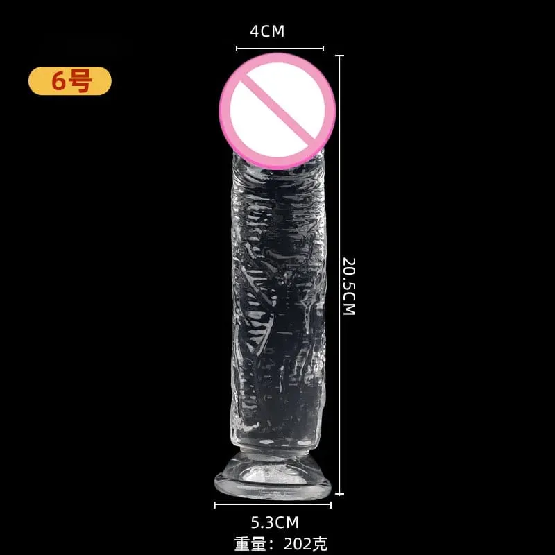 Realistické Dildo Jelly Přísavka na penis Dildo Big Dick Žena Masturbátor Klitorální Stimulátor Lesbické sexuální hračky pro ženy 7 velikostí — image 12