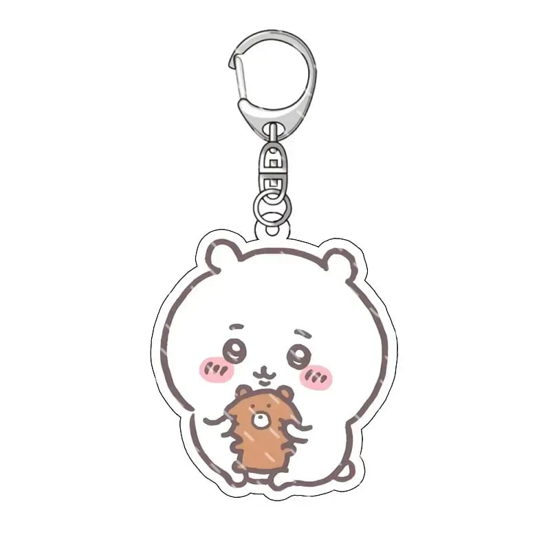 jiyi Pendant Anime Comic Acrylic Peripheral Keychain Hachiware Usagi Cute Pendant Bag Hanging Decoration Decoration