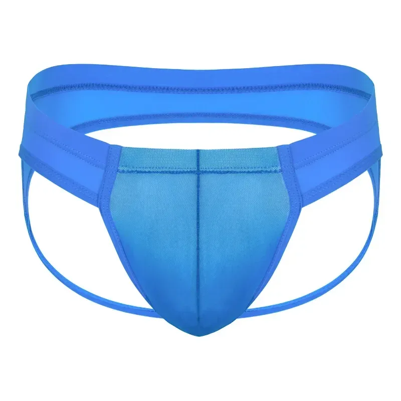 Sexy Men's G-string Thongs Transparent Underwear Mesh Breathable Backless Panties