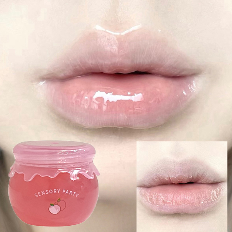 Green Grapes Clear Lip Gloss Maintenance Moisturizing Lip Balm Exfoliating Scrub Nourishing Lips Care Peach Water Gloss Lip Tint — image 4