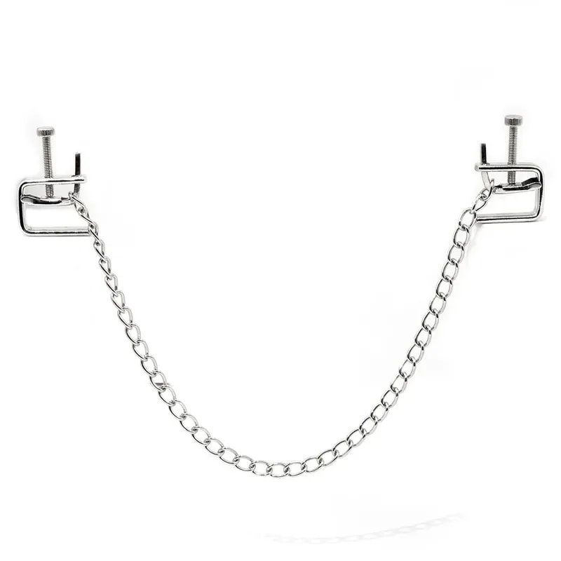 Adjustable Metal Chain Nipple Clamps BDSM Extreme Fetish Slave Nipple Clip Sex Goods For Adult Sex Games Tools Erotic Products