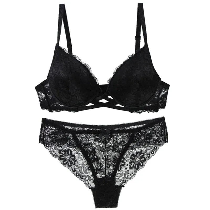 2024 New Sexy Bras Set Push Up Underwear Women White Black Blue Pink Red Beige 32/70 34/75 36/80 38/85 40/90 BCDE Cup Lingerie — image 6