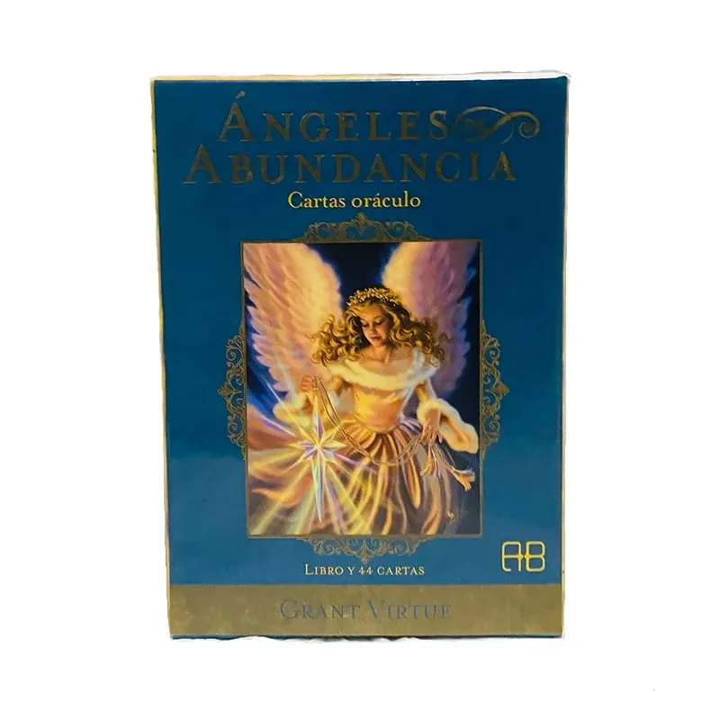 44 Deck Angels of Abundance Oracle Cards 10.4*7.4 cm Spanish Version Fate Divination Tarot Board Game Ángeles de abundancia
