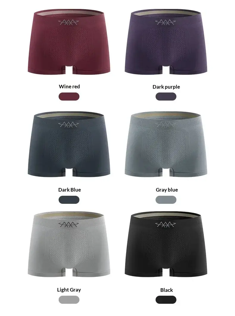 1pcs Elastic Underwear Men's Boxer Shorts Seamless Underpants Soft Panties Sexy Slim Lingerie Snug Moisture-wicking Trunks — image 4