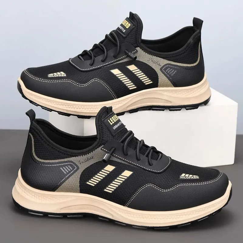 Flat Shoes for Men Non-Slip Soft Soles Comfortable Dad Shoes for Middle-Aged and Elderly People Walking Shoes for Men Spring and Autum New Casual Shoes — image 3