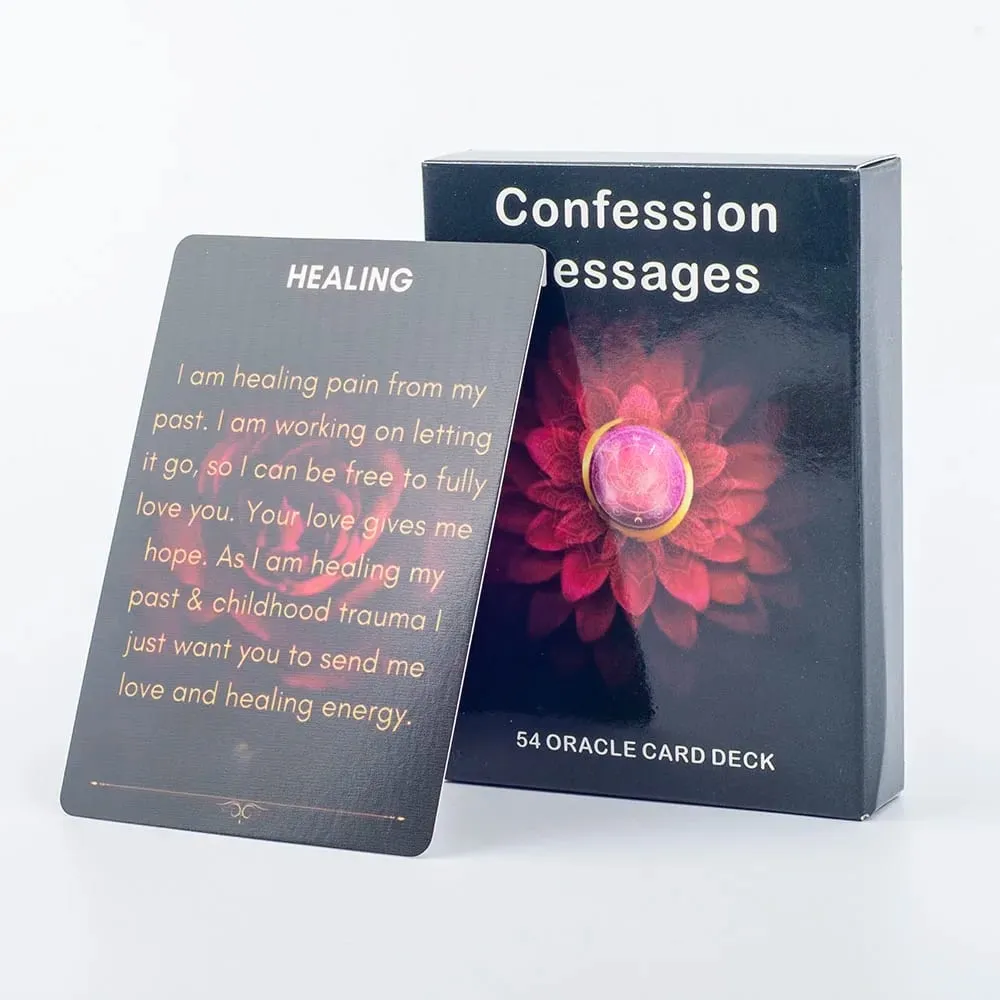 54 Oracle Card Deck for Confession Messages Love Message Prophecy Keywords Divination Board Game 10.3*7.3cm