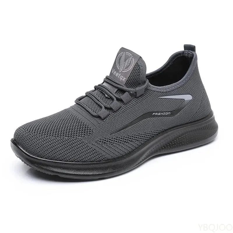 Men's Trendy Flat Bottom shoes Mesh Non Slip Lace Up Casual comfortable Shoes Lightweight Fashion Running Men sneakers — image 4