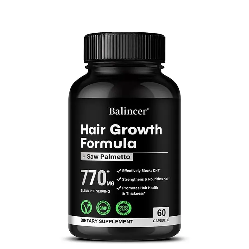 Saw Palmetto Capsules - with Multivitamins Biotin Promotes Hair Growth Hair Loss Promotes Hair Thickness and Overall Health — image 9