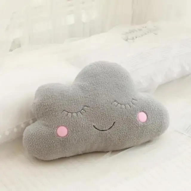 New Stuffed Cloud Moon Star Raindrop Plush Pillow Soft Cushion Toys For Children Baby Kids Girl Christmas Gift Room Car Decor — image 12