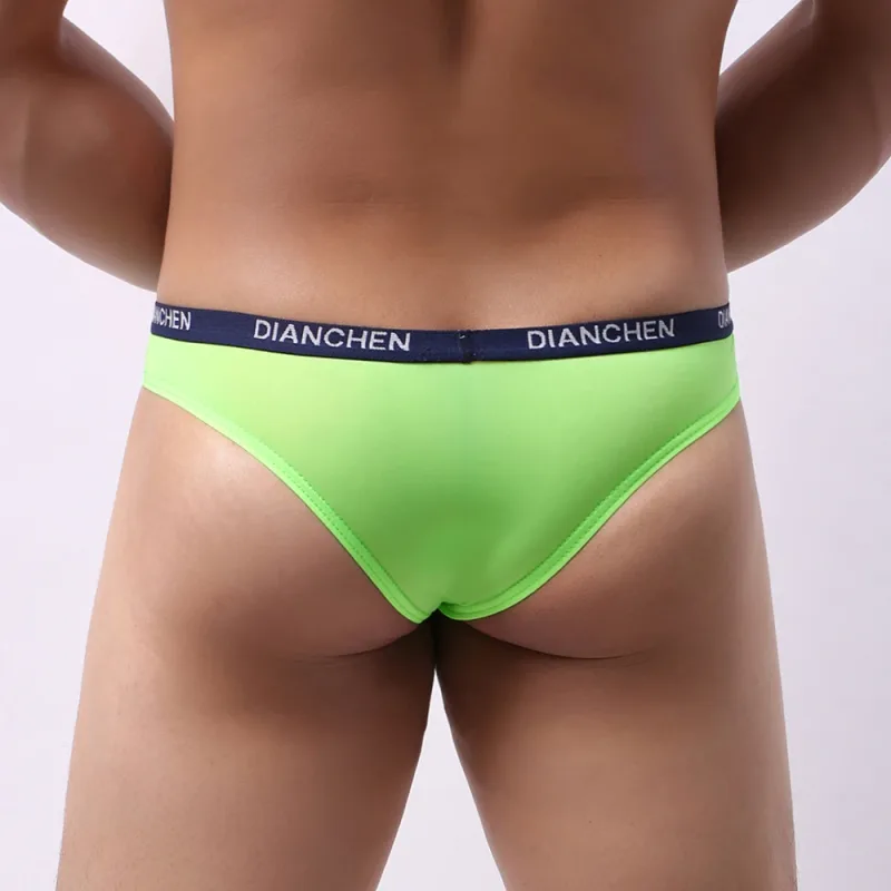 1pc Sexy Men's Elastic Ice Silk Bikini Briefs Shorts Breathable Jockstrap Pouch Underwear Low Waist Man Panties — image 30