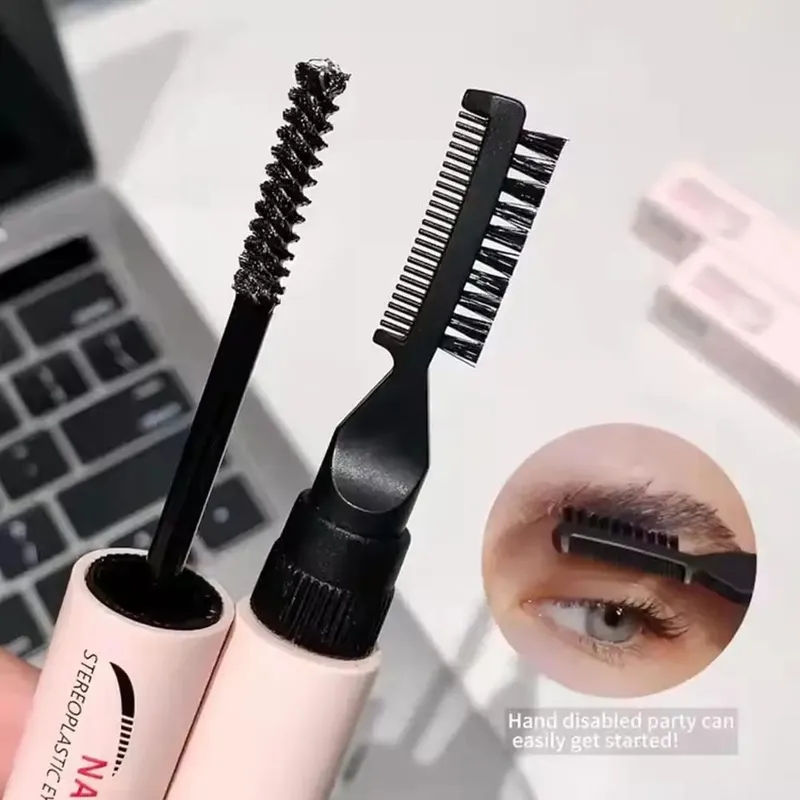 Double Head Eyebrow Gel Styling Liquid Fixed Gel Waterproof Sweat-proof Eyebrow Repair Makeup Gel For Eyebrows — image 3