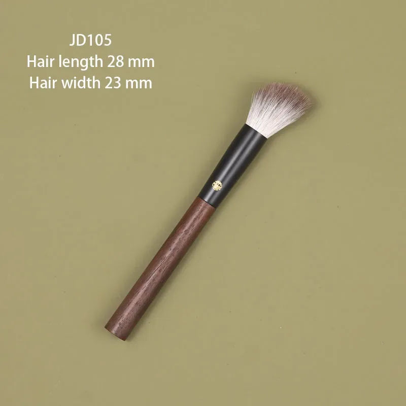 Professional Handmade Makeup Brushes 1PC Blue Fox Goat Hair Stippling Blush Brush Walnut Handle Make Up Brush
