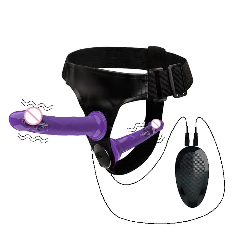 Couples Harness Strap-on with 2 Vibrations Realistic Dildos for Anal G-spot Stimulation Prostate Massager Adult Sex Toy for Wom — image 14