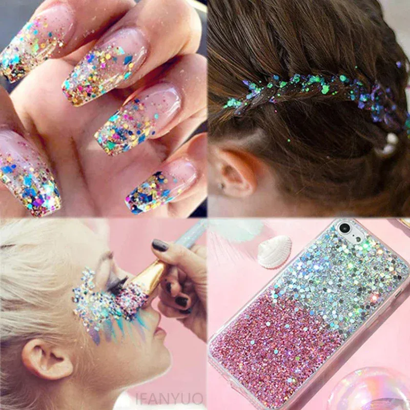 40ML Wajah Kilauan Mata Gel Krim Peringkat Pesta Shimmer Gel Makeup Berwarna-warni Bibir Rambut Kuku Kosmetik Festival Pembayang Mata — image 5