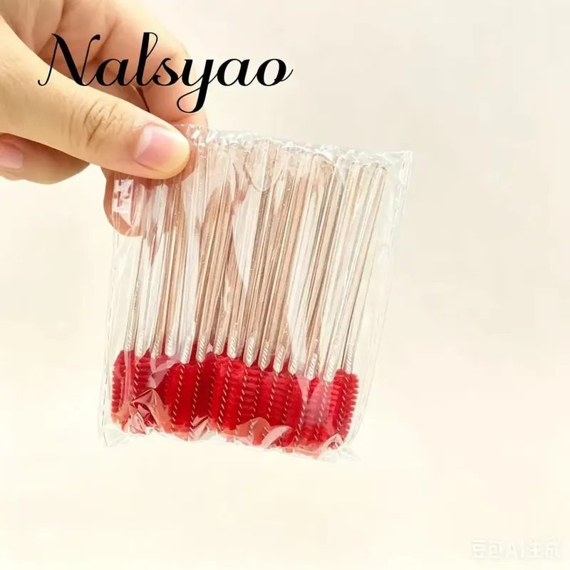 50pcs Disposable Eyelash Brushes Extension Crystal Eyebrow Brush Mascara Wand Eye Lashes Cosmetic Tool Set Makeup Beauty