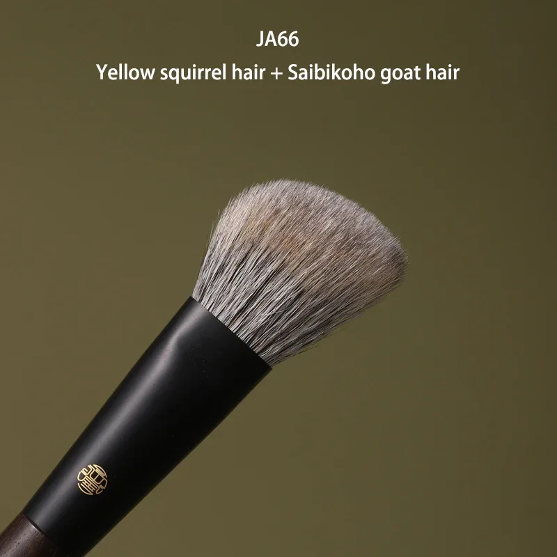 Professional Handmade Makeup Brushes 1PC Squirrel Fox Horse Goat Hair Angled Contour Brush Walnut Handle Make Up Brush — image 13