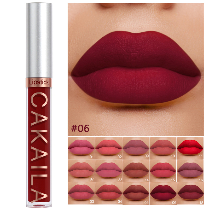 18 Color Waterproof Matte Velvet Lip Glaze Lasting Silky Liquid Lipstick Not Easy To Fade Lip Gloss Makeup Sexy Lip Tint