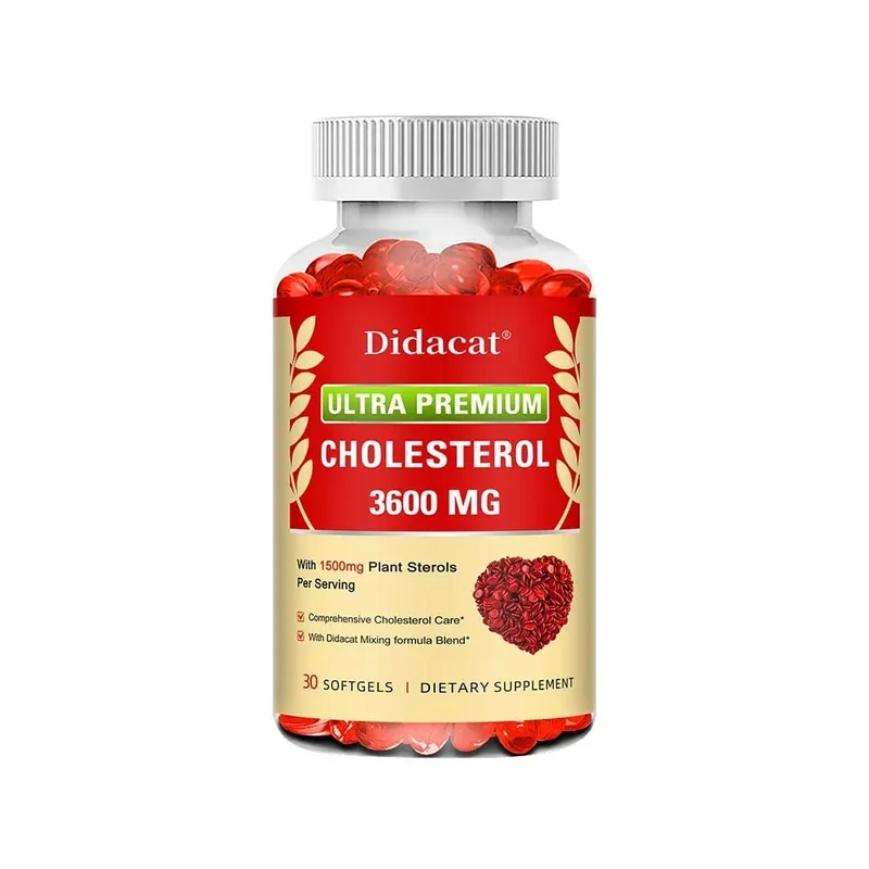 Cholesterol Supplements with Niacin Red Yeast Rice Bergamot Omega-3 & Garlic Advenced Absorption Formula 30/60/120 Softgels