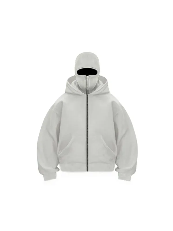 2025 Autumn Men Balaclava Y2K Gothic Harajuku Winter New Item Double Hooded Sweatshirt Men's Hooded Mask Zipper Sportswear Women — image 13