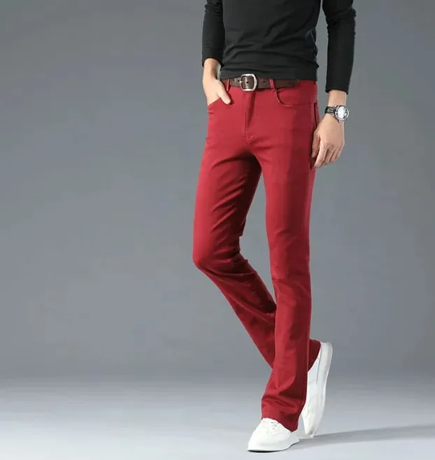 Smoke Gray Flared Jeans Of The 1980s Men High Waisted Wide Boot Cut Pants Wde Leg Denim Trousers — image 15
