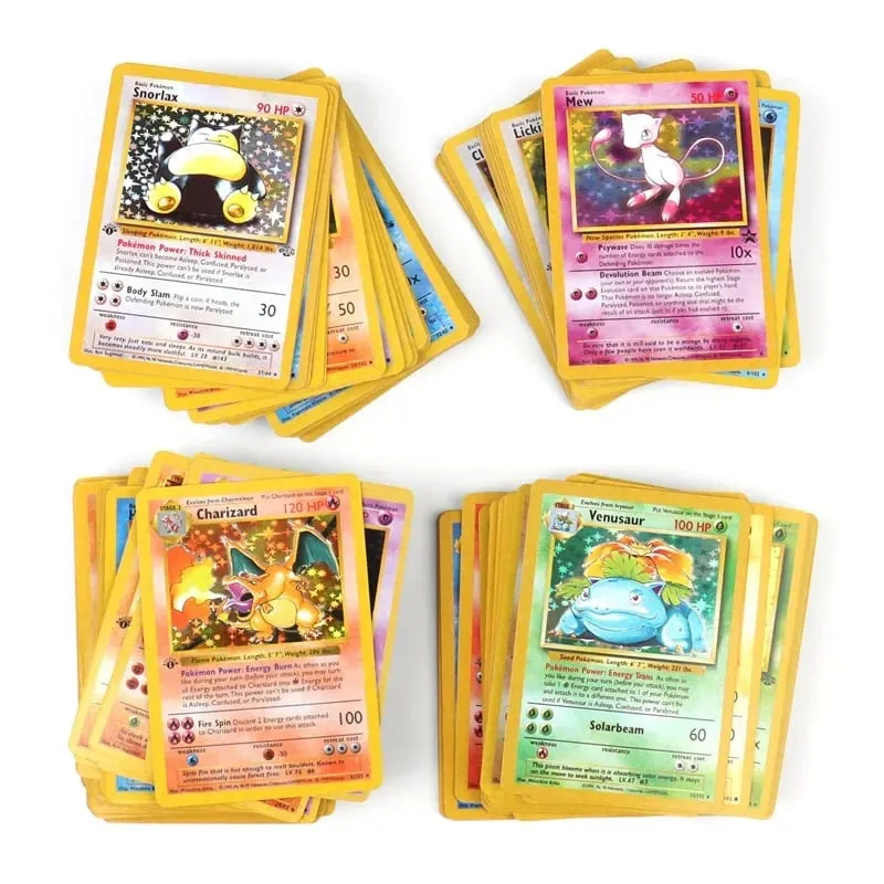 151Pcs/box 1996 First Generation Pokémon card Charizard Pikachu Mewtwo Blastoise Collecting card toys English version — image 3