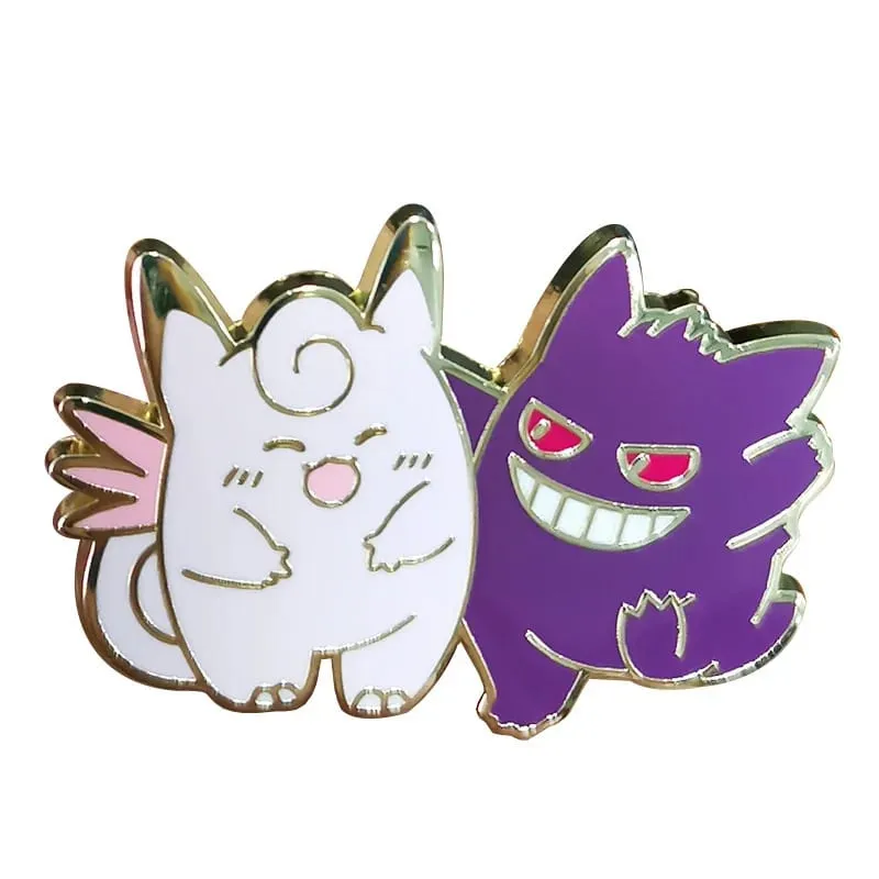 Pokemon Enamel Pins Collect Kawaii Sprite Pikachu Gengar Metal Cartoon Brooch Backpack Hat Bag Collar Lapel Badges