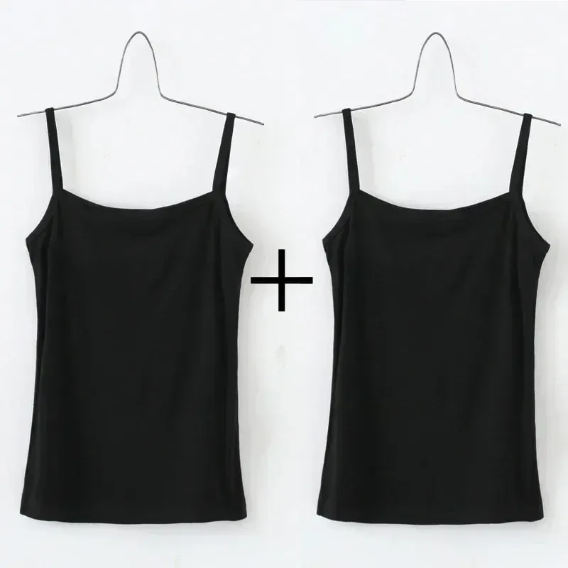 Basic Camisoles Women Crop Tops Sleeveless Shirt Bralette Tops Solid Color Strap Skinny Vest Female Slimming Tanks Bra Underwear — image 13