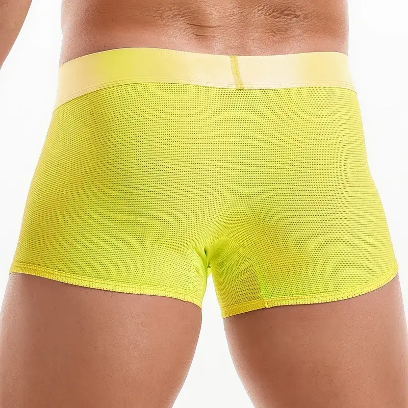 Sexy Underwear Mens Flat Corner Pants Ice Silk Breathable Youth Quadrangle Pants Guard Pants Mesh Quick Drying — image 23