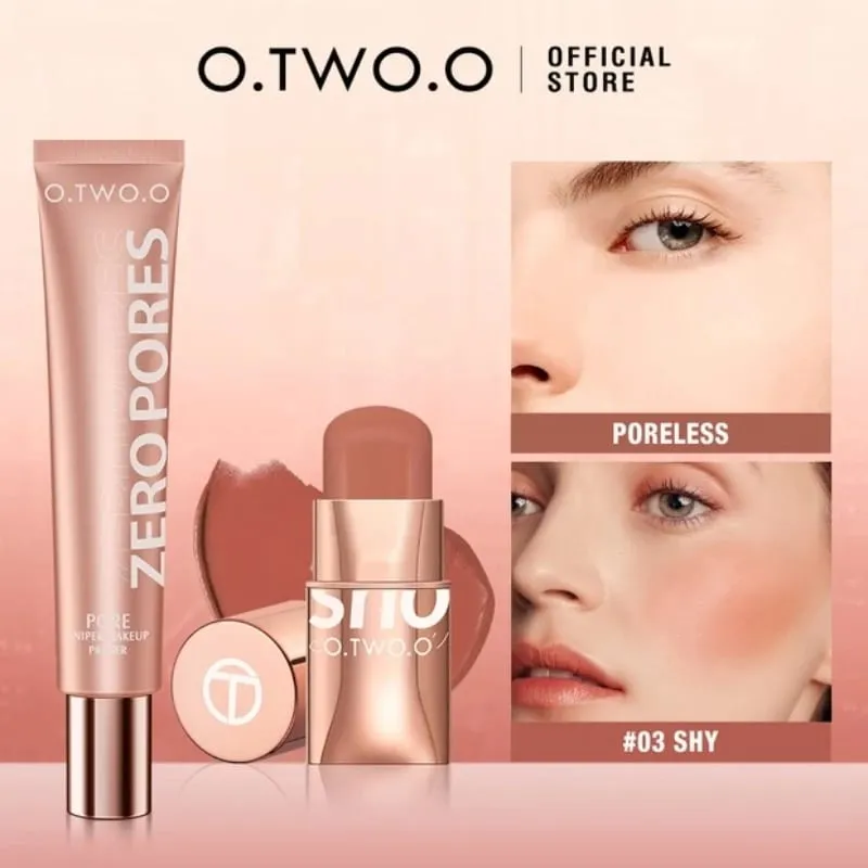 O.TWO.O 2pcs Makeup Set Multi Lipstick Blush Stick Face Primer Makeup Base Oil-Control Waterproof Lightweight Makeup for Women — image 10