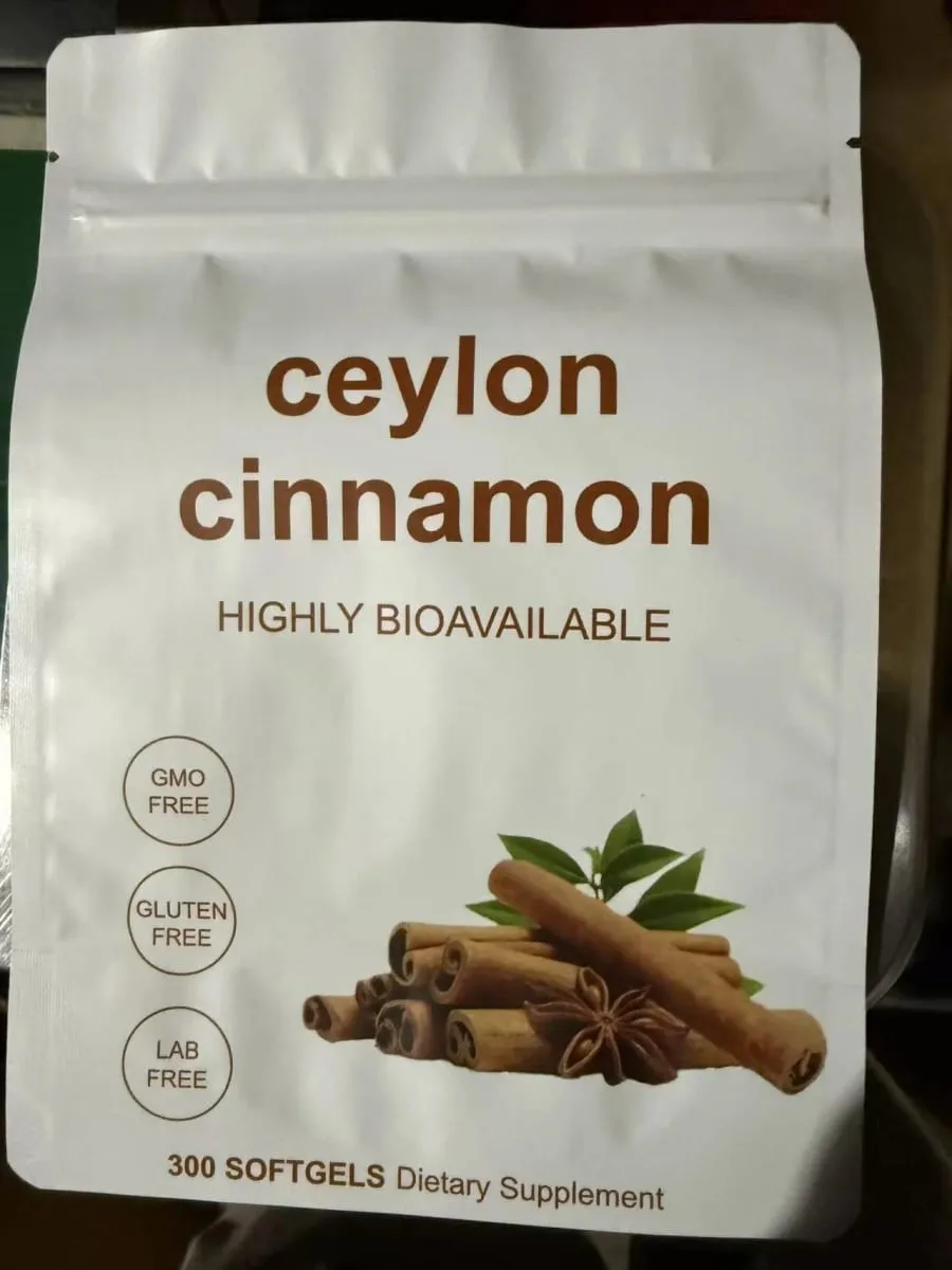 300ks ceylonských skořicových měkkých gelů Pure Ingredients Doplněk stravy pro vyváženou výživu Podpora imunity Snadné trávení