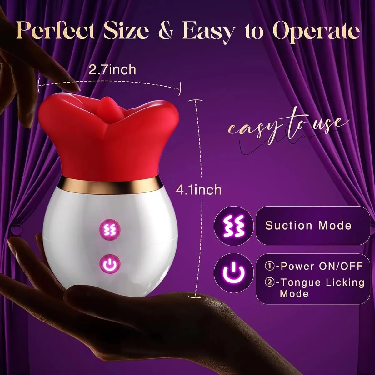 Menghisap Lidah Menjilat Dildo Vibrator Kelentit Puting G-Spot Faraj Perangsang Faraj Dubur Melancap Dewasa Mainan Seks untuk Wanita — image 6