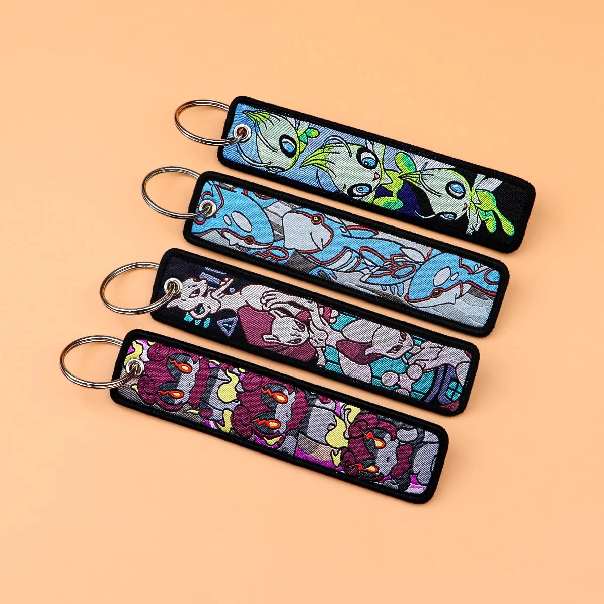 Japanese Anime Elf Monsters Keychain for Cars Backpack Key Holders Embroidery Keyrings Key Tag Jet Tag Accessories Gifts 1pcs — image 5