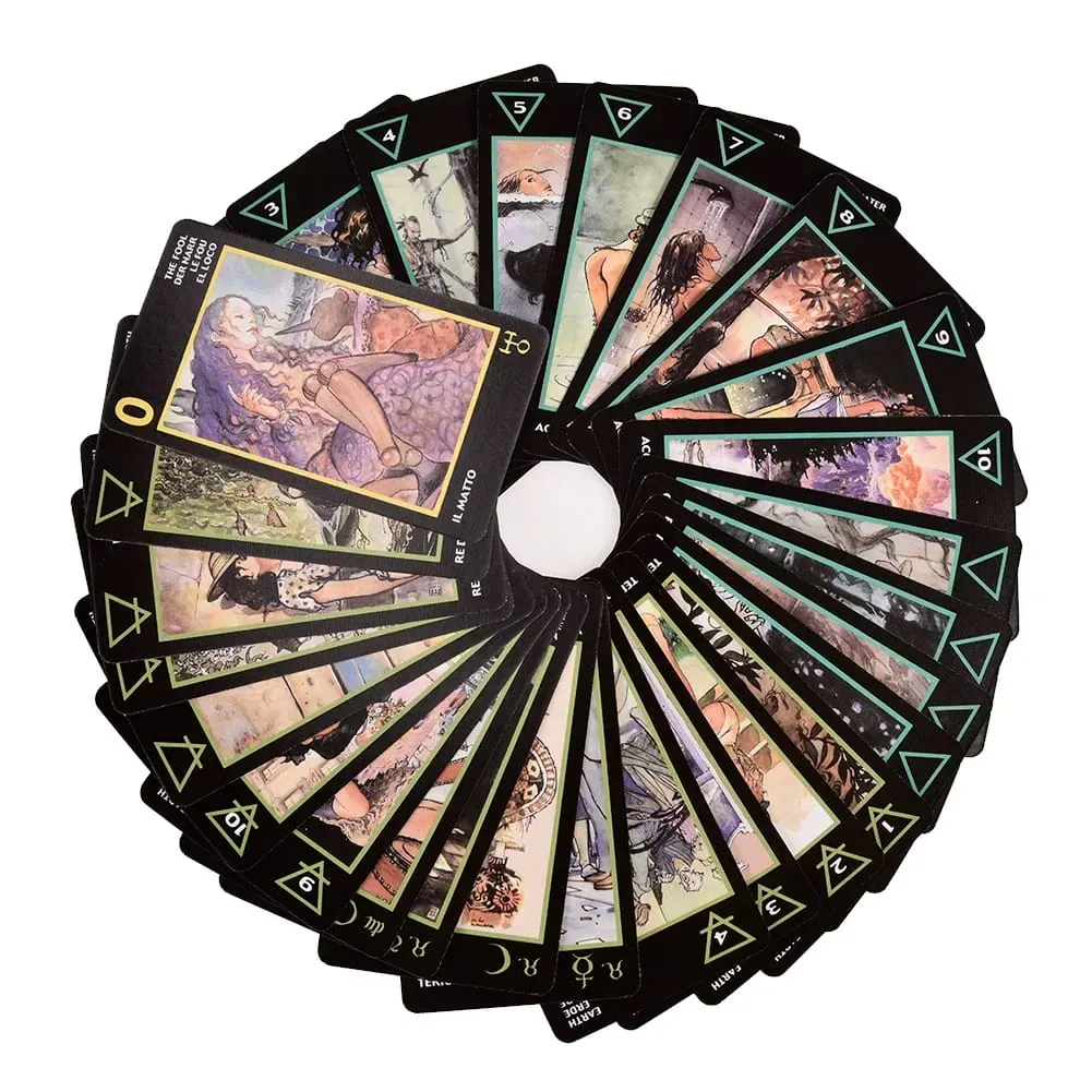 Tarot of Manara Cards A 78 Deck PDF Guidebook Divination fate tarot deck board game for personal use Playing games — image 2