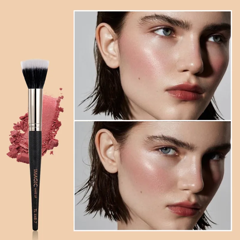 Single Blush Brush Loose Powder Contouring Highlighter Brush Soft Fiber Hair Make Up Tool Professional Beauty Brushes