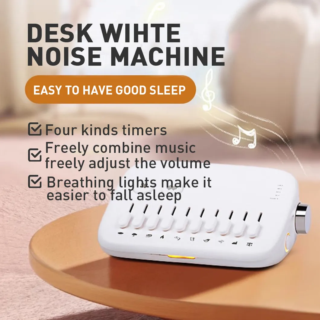 1 stk Mini Sleep Sound Machine 10 beroligende naturlyde Bærbar Mini Sleep Sound Machine Noise Cancelling — image 3