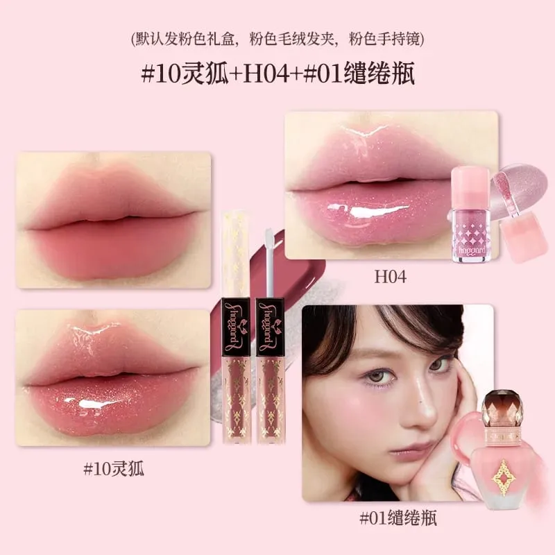 Haggard Black Ember Cosmetic Gift Set Glossy Lip Gloss Lipstick Blush Highly Pigmented Holiday Gift Box for Women — image 6