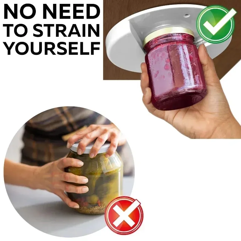 1pcs Multifunction Can Opener Cabinet Under Jar Opening Tool Professional Bottle Quick Remover Kitchen Accessories