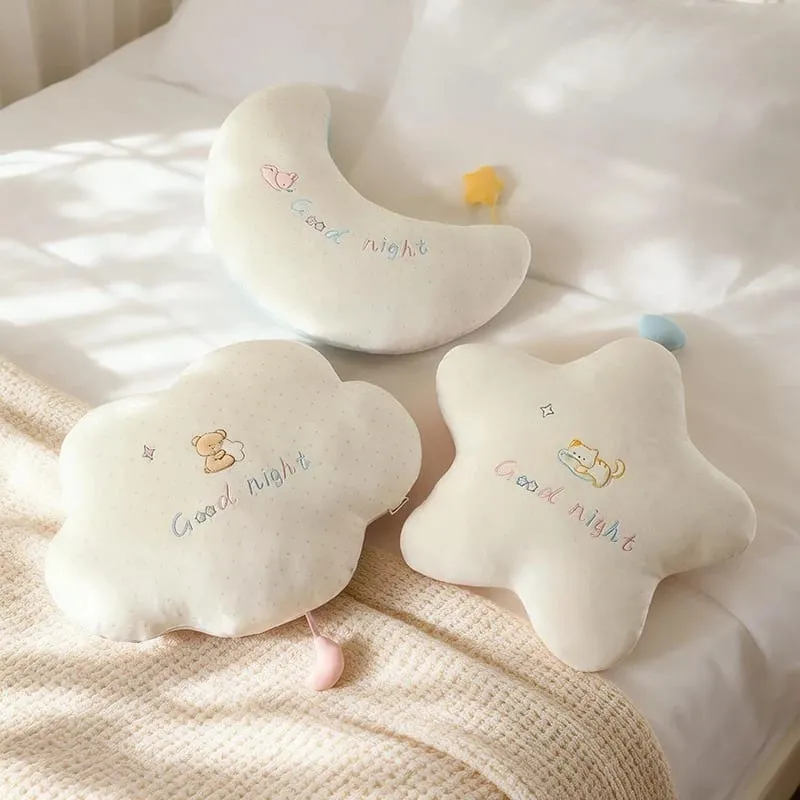 Ny udstoppet Cloud Moon Star Plys pude Blød pude Legetøj Til Børn Baby Børn Pige Julegave Værelse Bilindretning — image 7