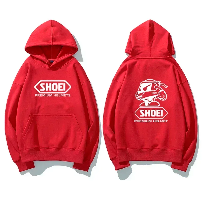 Motorcycle Helmet Theme Graphic Hoodie Unisex Front Back Double Print Biker Drawstring Hooded Sweatshirt Casual Pullover Top