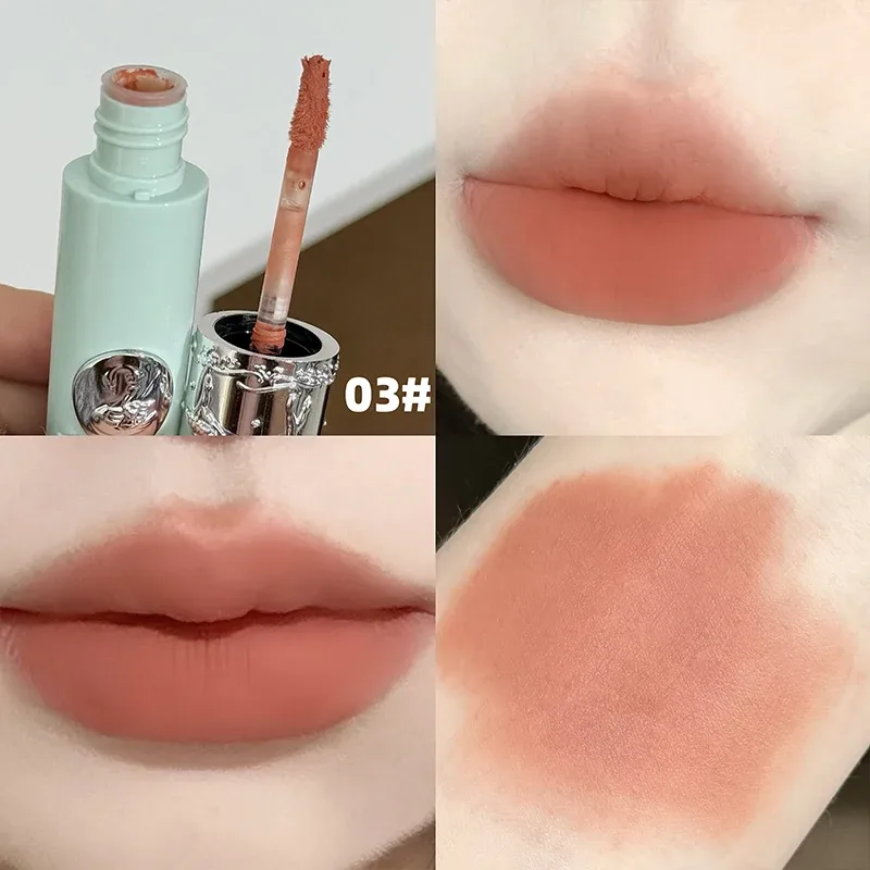 Matte Nude Liquid Lipstick Moisturizing Lipgloss Lasting Lip Mud Soft Silky Lip Stain Natural Makeup 6 Colors Lip Stain