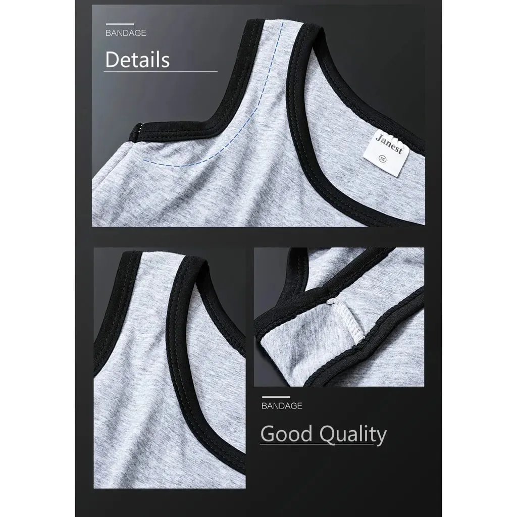 Bandaged chest clip vest top breathable elastic chest clip vest women's tight elastic vest