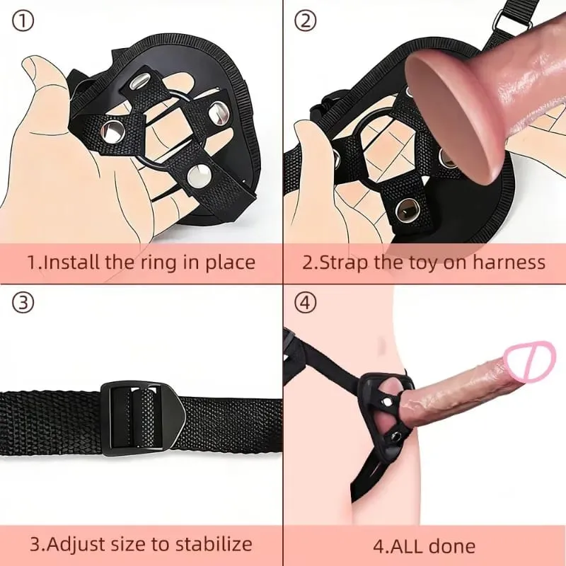สวมใส่ Strapon อวัยวะเพศชายสำหรับผู้หญิง Super ยาวซิลิโคนขนาดใหญ่ Anal Plug ช่องคลอดผู้ใหญ่ขนาดมาตรฐานสายเพศของเล่นสำหรับ wome18n — image 6