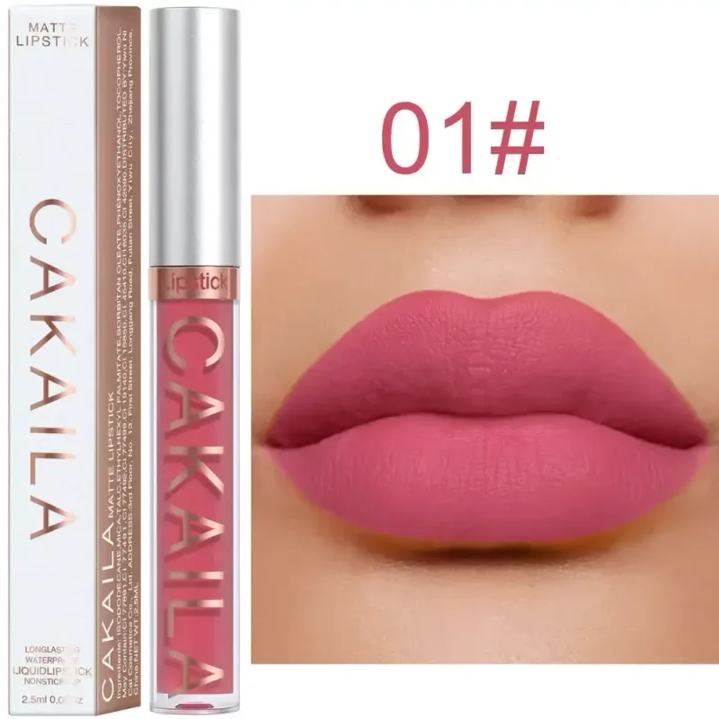 Lip Gloss Waterproof Matte Liquid Lipstick Long Lasting Velvet Lipgloss Tint Tube Nude Pigment Lip Makeup Cosmetics