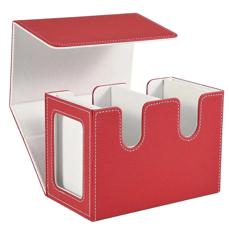Deck Box with 2 Commander Display Double Deck Box for 140+ Single Sleeved Cards Fits for TCG CCG Magic Cards — image 8