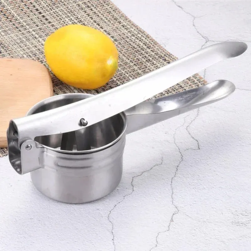 Masher Ricer Press Mashed Potatoes Stainless Steel Crushing Puree Fruit Vegetable SqueezerJuicer Press Maker Kitchen Tools — image 5