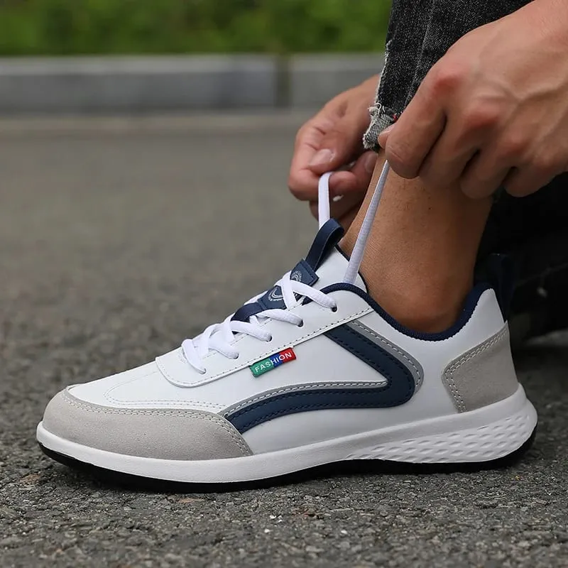 PU Leather Men Shoes Sneakers Summer Fashion Breathable Italian Running Shoes Italian Breathable Leisure Male Casual Sneakers — image 4