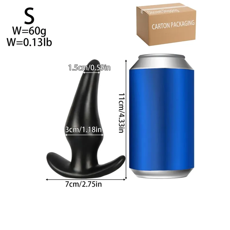 Plug Anal en Silicone souple, 3 tailles différentes, stimulateur, jouets sexuels pour adultes, masseur de Prostate Gay, entraîneur Anal — image 10