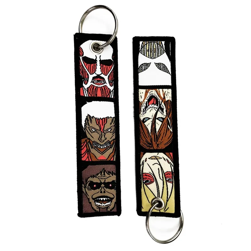 Embroidery Cool Eagle Beak Keychain Lanyard Anime Manga Series Badge Holder USB Pendant Portable Key Lanyard Accessories