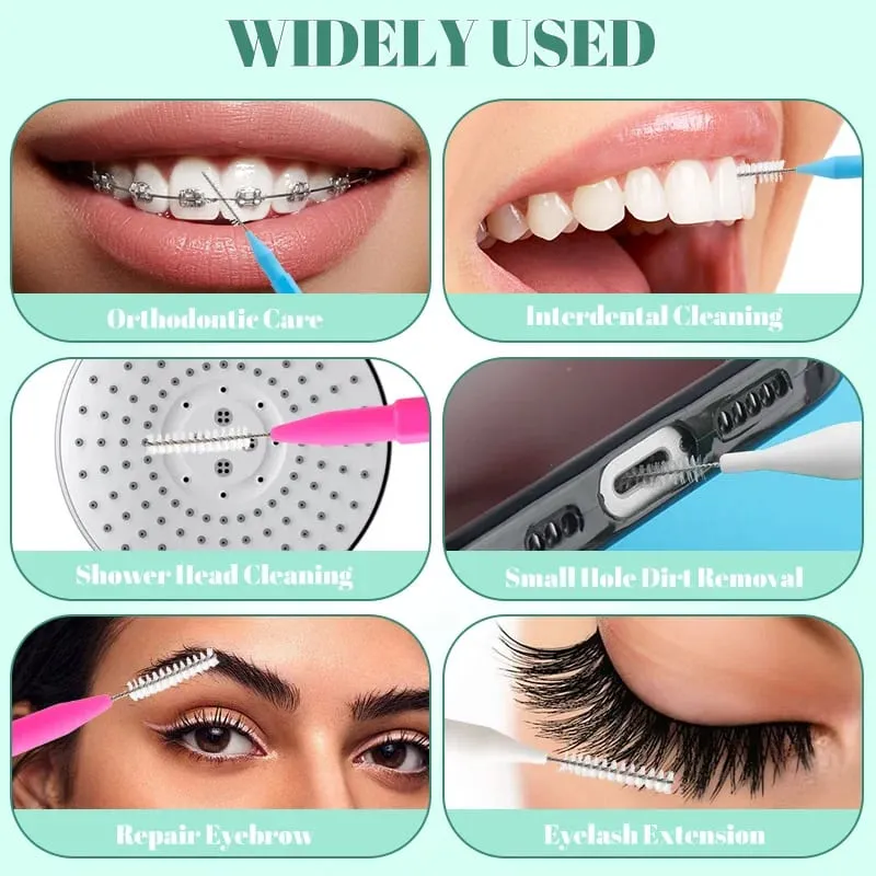 40pcs Mini Eyebrow Brush Brow Perm Makeup Brush Lashes Extension Lifting Bendable Mini Eyelash Brushes Dental Clean Beauty Tools